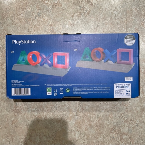 NEW! Paladone Sony PlayStation Button Icons Light 3 Modes Music Reactive USB - Picture 2 of 8